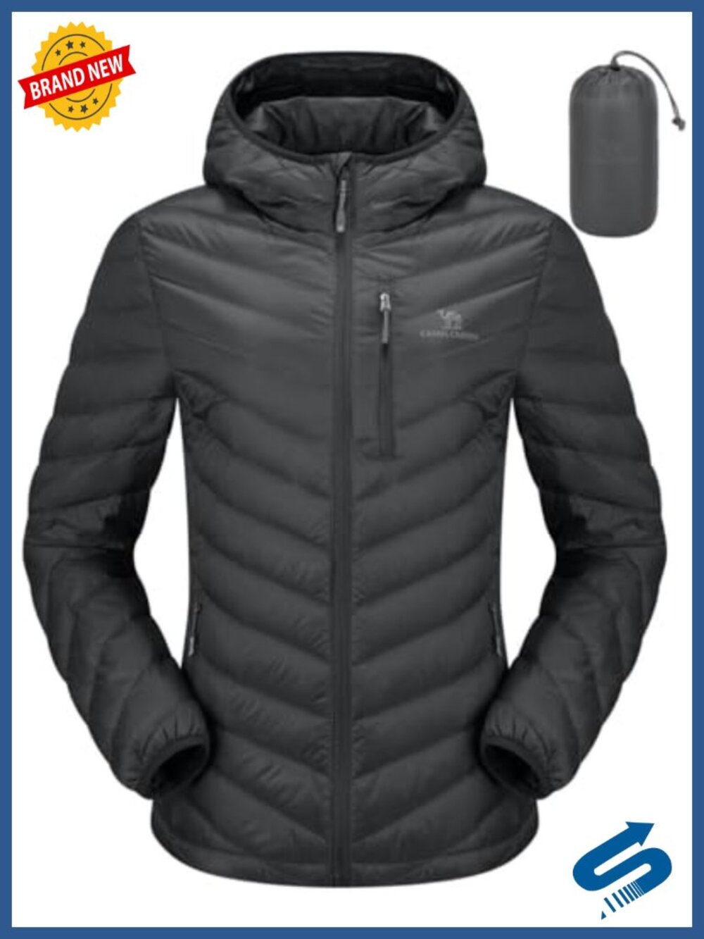 Women's Lightweight Down Puffer Jacket Packable Hooded Winter Coat